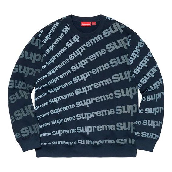 Sveter Supreme Radial Logo Crewneck Sweatshirt Navy | SUP-SS20-099