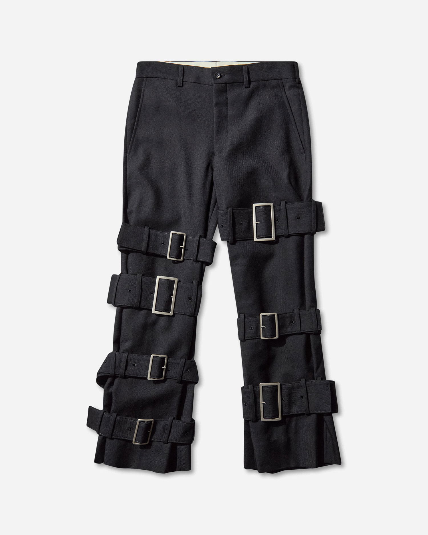 Nohavice Comme des Garçons Multi-Buckle Trousers Čierna | PP-P009-W25 1, 1