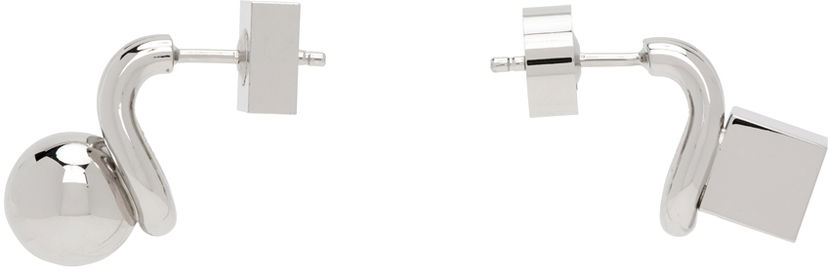 Náušnice Jacquemus Silver La Casa 'Les puces Nodo' Earrings Metalická | 24H241JW715-5845