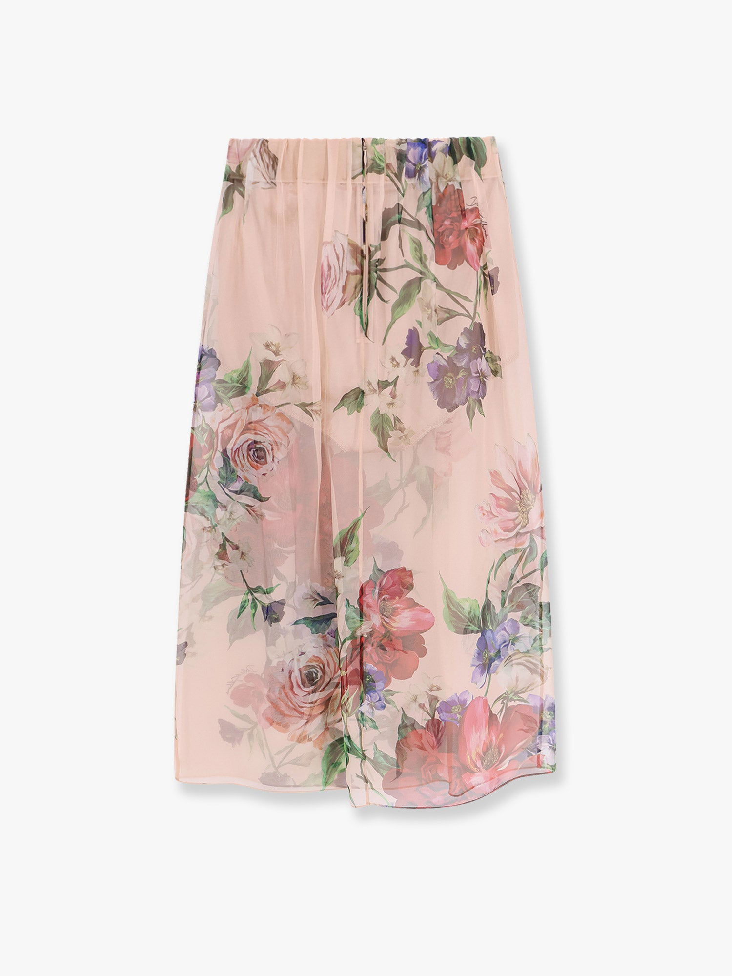 Sukňa Dolce & Gabbana Dolce & Gabbana Floral Print Chiffon Midi Skirt Béžová | F4BBOTIS1Y7H25PR, 1