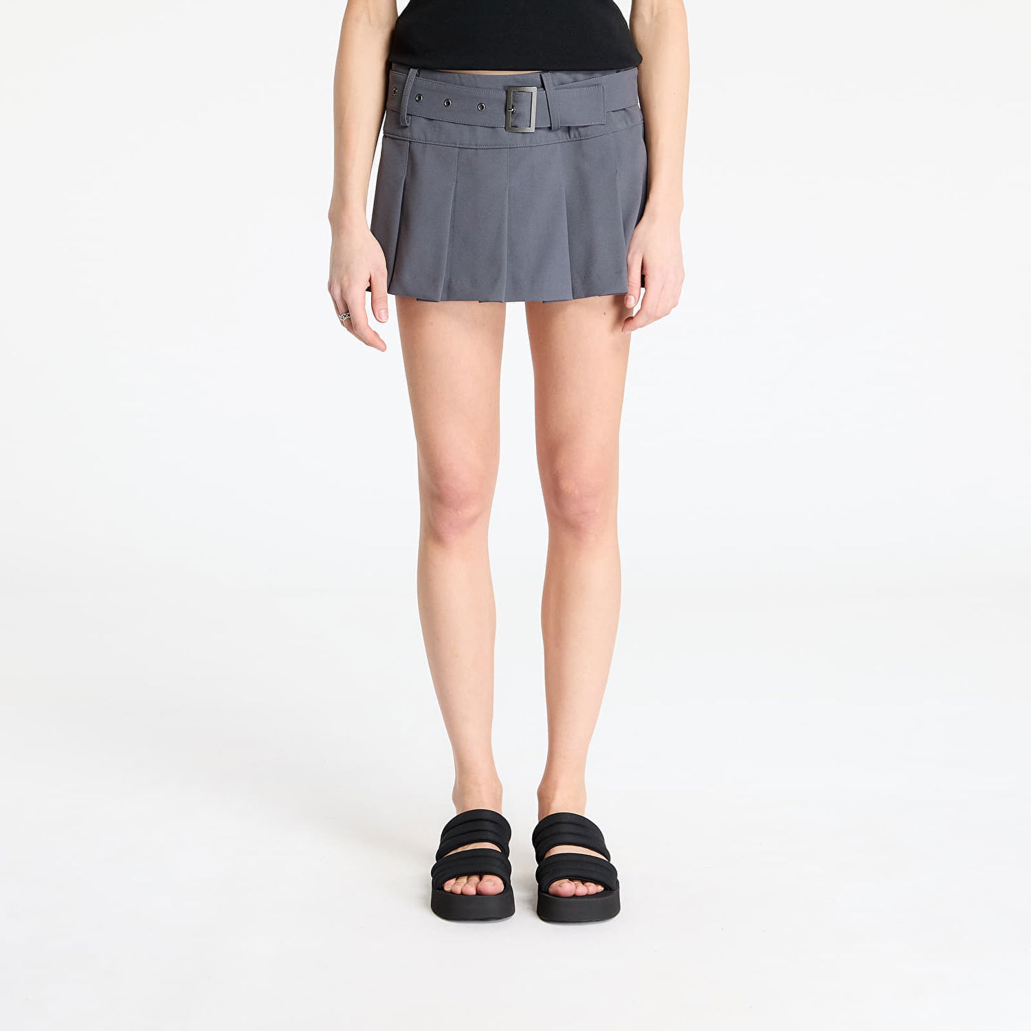 Sukňa Urban Classics Urban Classics Pleated Skirt Šedá | TB7060-07890, 0