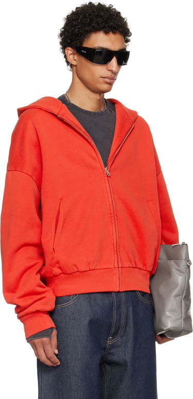 Mikina Entire Studios Entire Studios Thermal Zip-Up Hoodie Červená | ES2488CH, 1