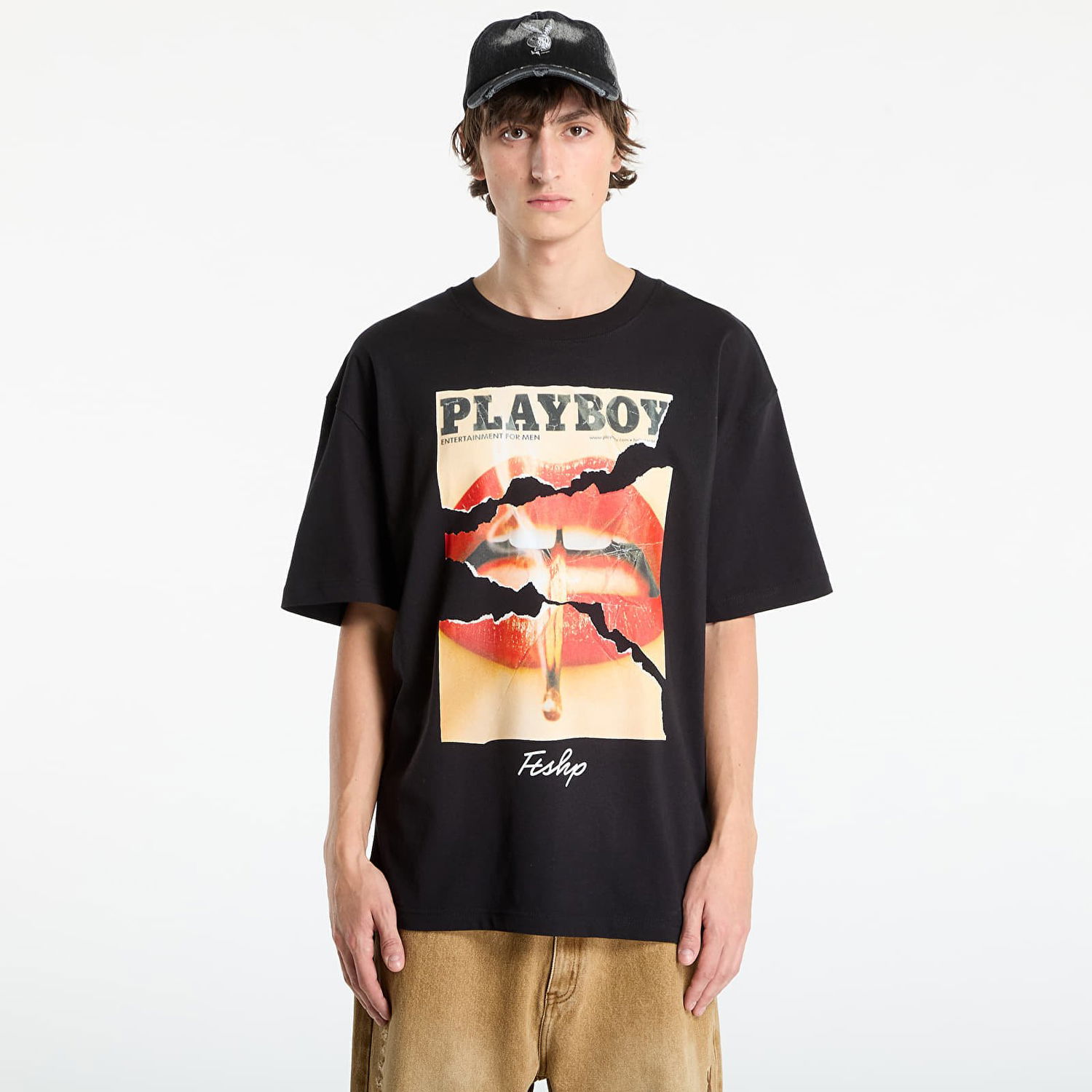 Tričko Footshop Playboy x FTSHP Cover Tee 2013/11 UNISEX Black Čierna | FTSHP_524, 0
