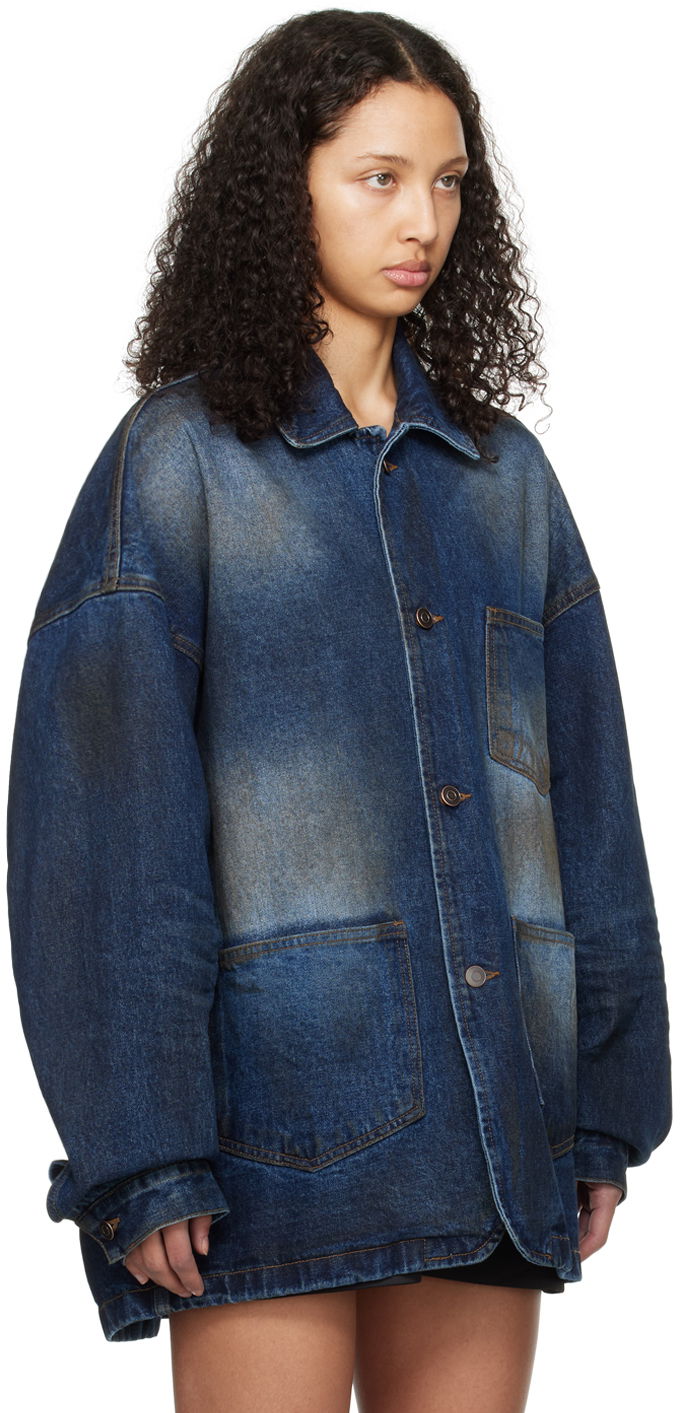 Bunda We11done We11done Smudged Denim Jacket Modrá | WD-DJ0-24-319-U-BL, 1