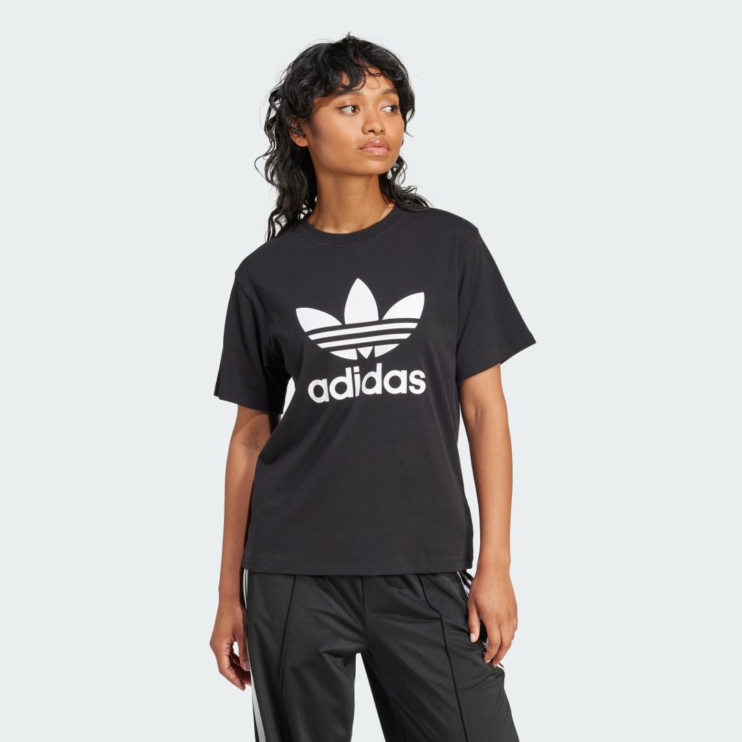 Tričko adidas Originals Trefoil Regular T-Shirt Čierna | IR9533, 1