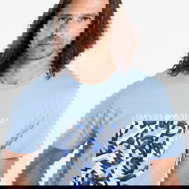 Tričko Emporio Armani Emporio Armani Crew Neck Ashley Print Lettering T-Shirt Modrá | EM000574AF12349F9029, 1