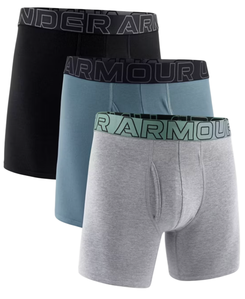 Boxerky Under Armour Under Armour Solid 6" Boxer Shorts, 3-Pack Čierna | 1383889-035
