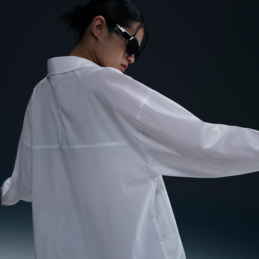 Košeľa Nike Sportswear Chill Poplin Relaxed Long Sleeve Button-Up Shirt Biela | HJ0715-100, 2