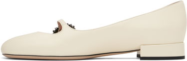 Starostlivosť o obuv Valentino Valentino Garavani Mary-Jane Ballerina Flats with Crystal Embellishment Biela | 6W2S0LL7DHS, 2