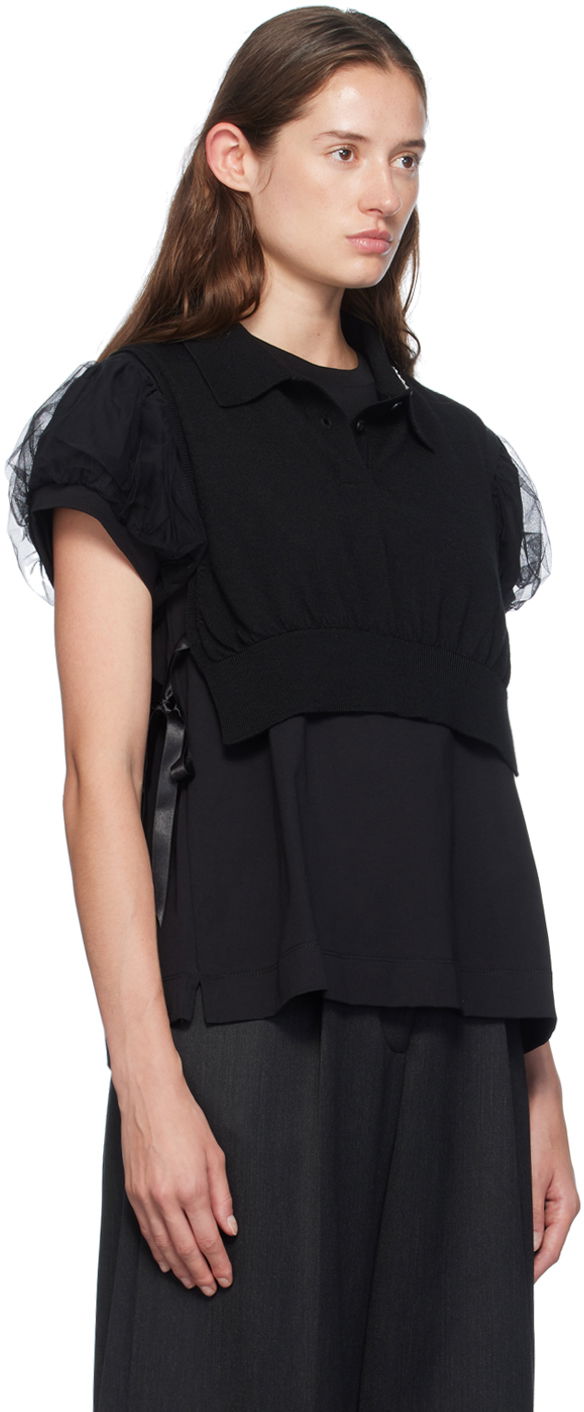 Tielko Simone Rocha Simone Rocha Embellished Knit Vest Čierna | VMK6WB 0646, 1