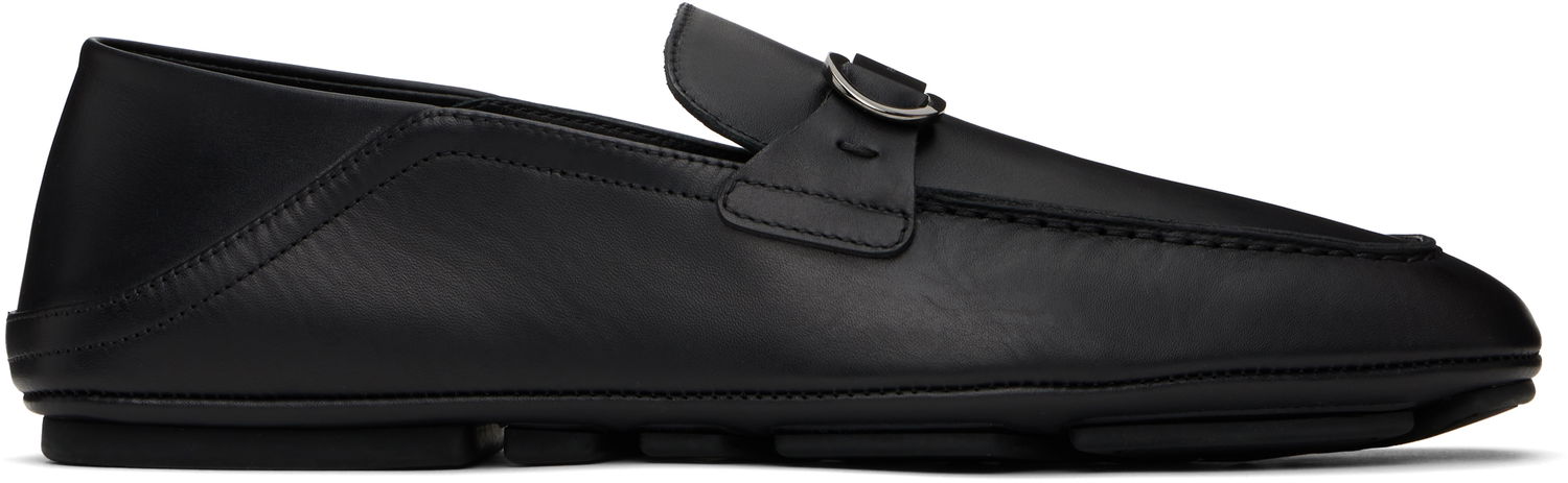 Tenisky a topánky FERRAGAMO Ferragamo Hybrid Gancini Ornament Loafers Čierna | 778863, 0