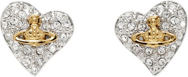 Náušnice Vivienne Westwood Vivienne Westwood Tiny Diamante Heart Earrings Metalická | 62010041-02P580-, 0
