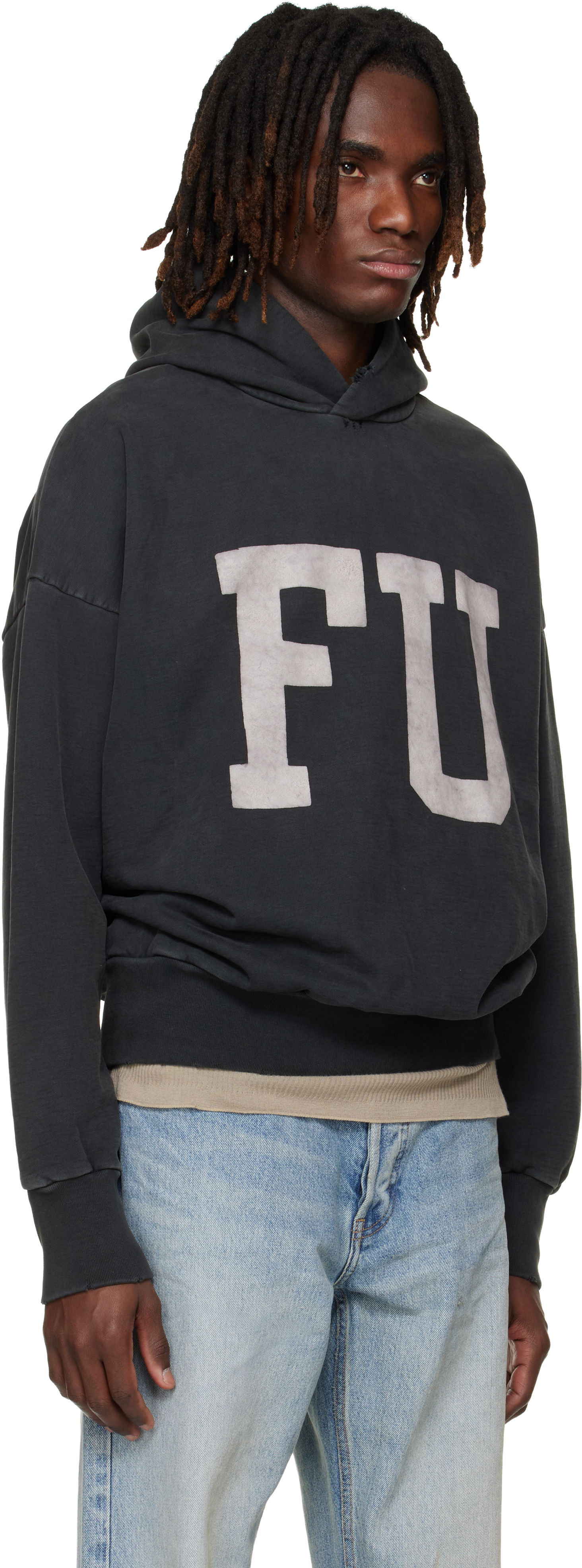 Mikina Fear of God Oversized Distressed 'Qualified' Hoodie Čierna | FG25FW12-12104BHF-001, 1
