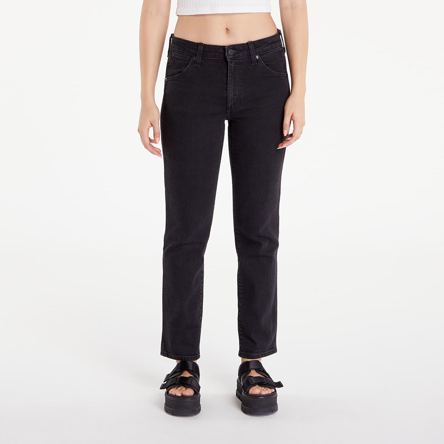 Nohavice Wrangler Pants Piper Smokey Čierna | 112356403, 0
