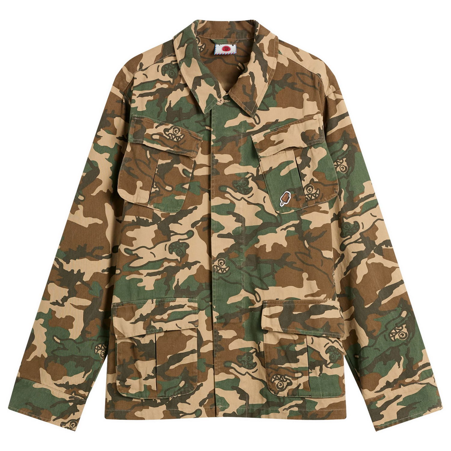 Bunda BBC IceCream Running Dog Jungle Fatigue Field Jacket, Size Large Rôznofarebný | IC25304-CAM, 0