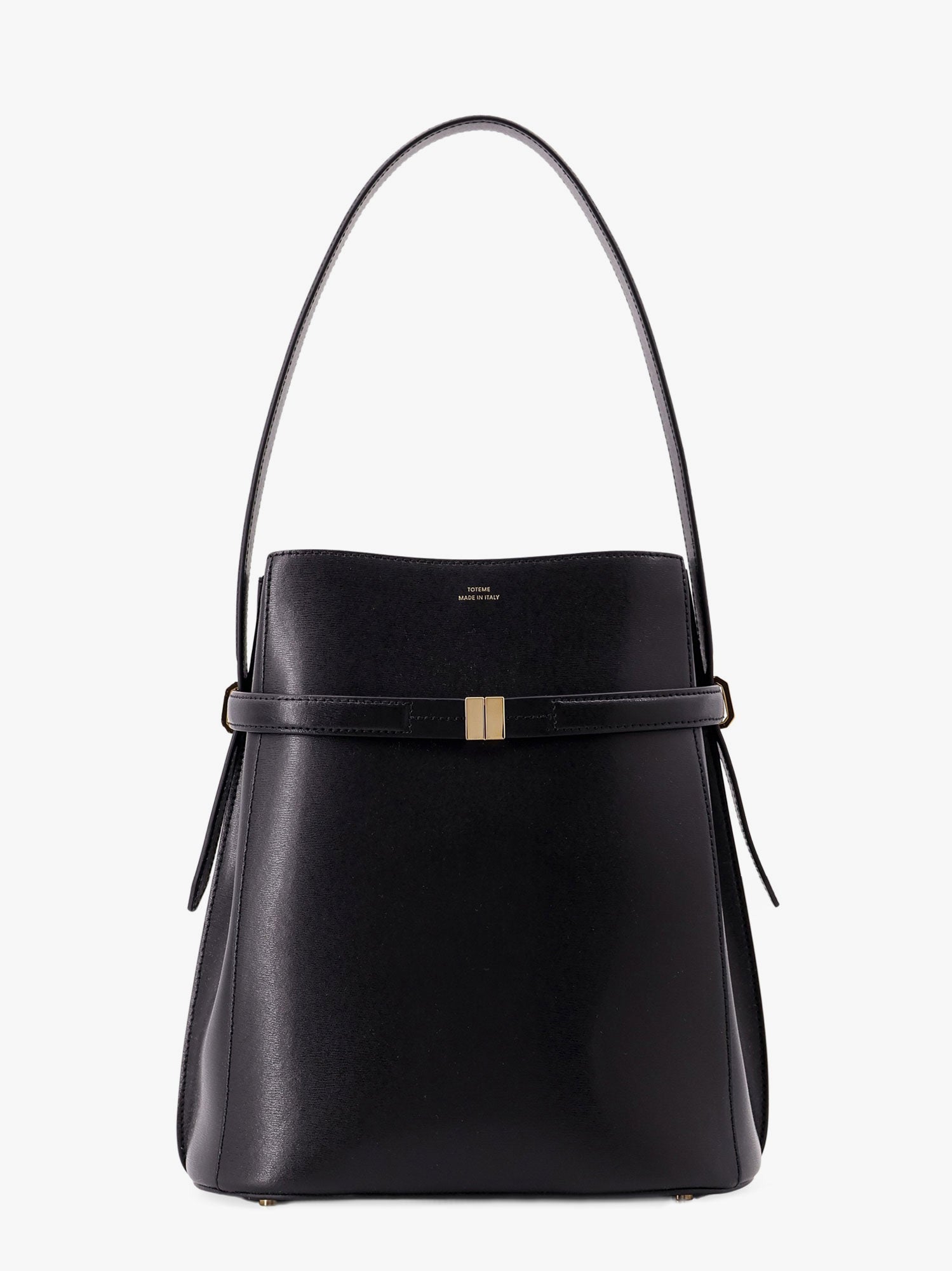 Kabelka TOTEME Belted Toteme Leather Shoulder Bag Čierna | 244WAL0048LE0025001, 0