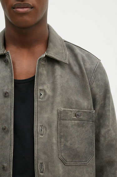 Košeľa Samsoe Samsoe Samsoe Samsoe Saruffo X C Leather Shirt Jacket Šedá | M24400053, 3