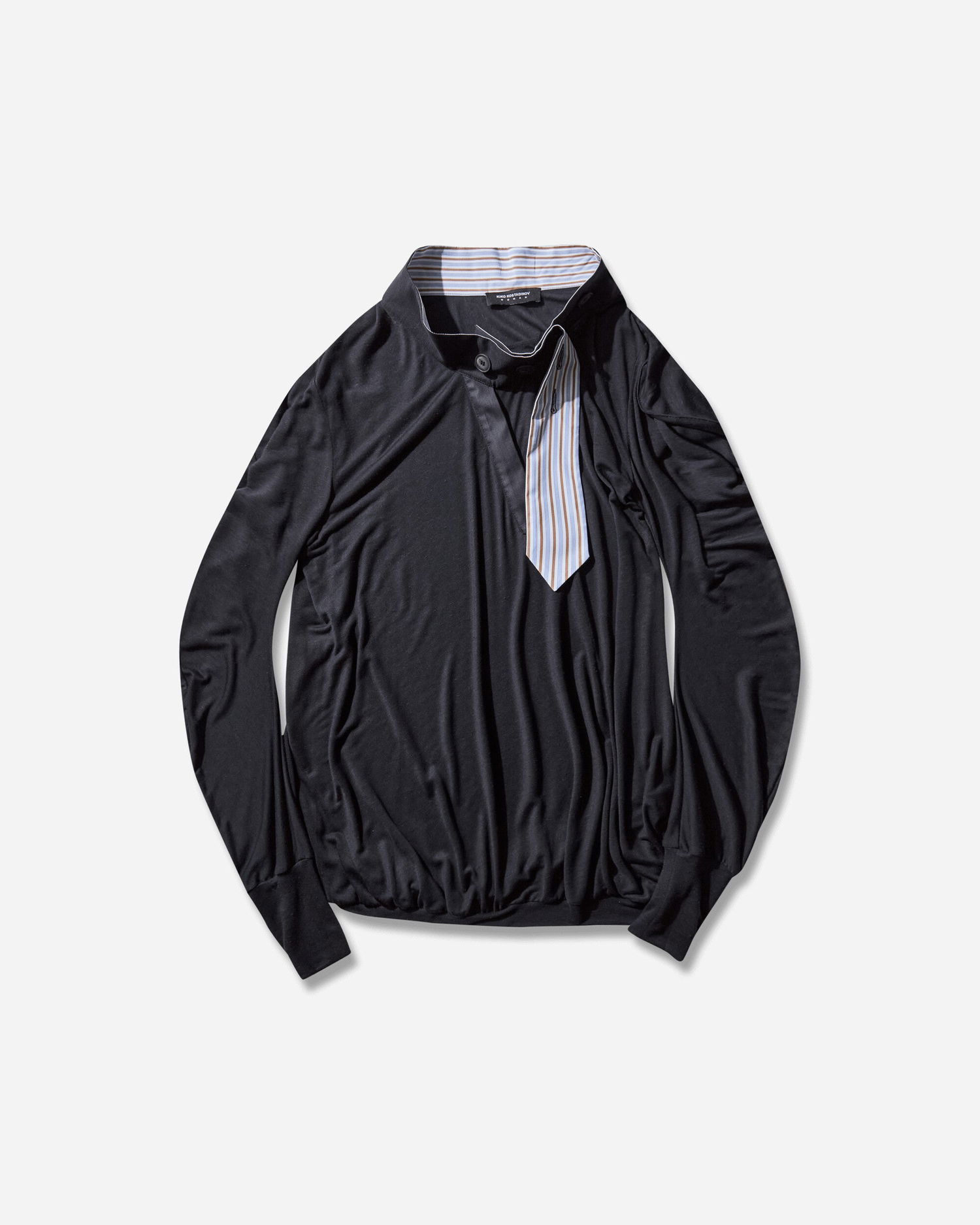 Dres KIKO KOSTADINOV Howe Long-Sleeve Jersey with Striped Placket Detail Čierna | KKWAW25TP06 80, 1