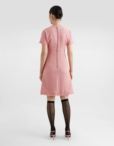 Šaty Dolce & Gabbana Dolce & Gabbana Raschel Tweed Midi Dress Ružová | F6ARVTGDCYKF0473, 2
