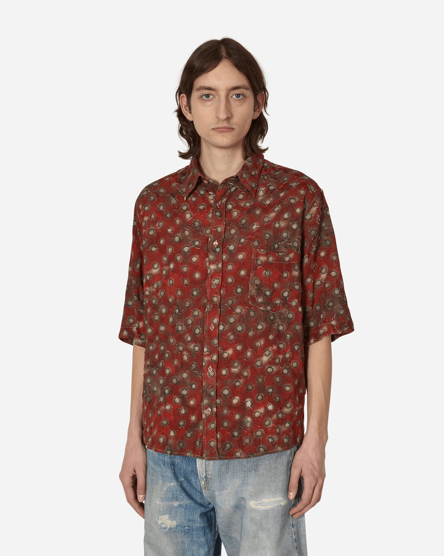 Košeľa Acne Studios Printed Button-Up Shirt Hnedá | BB0519- DCK, 0