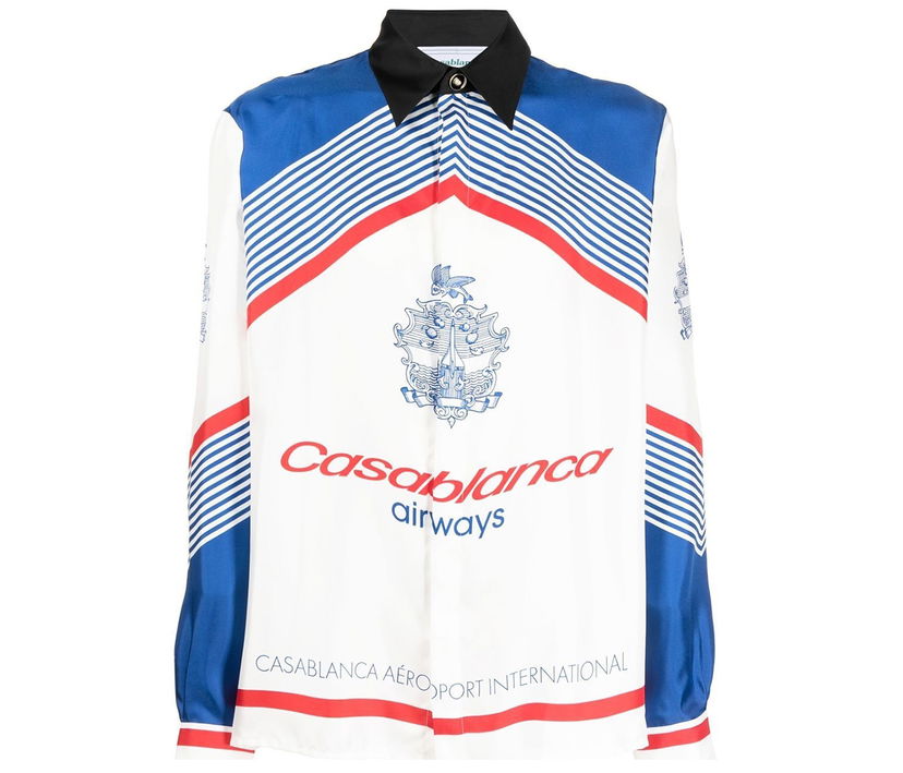 Košeľa Casablanca Airways Silk Long Sleeved Shirt Rôznofarebný | MF22SH02104