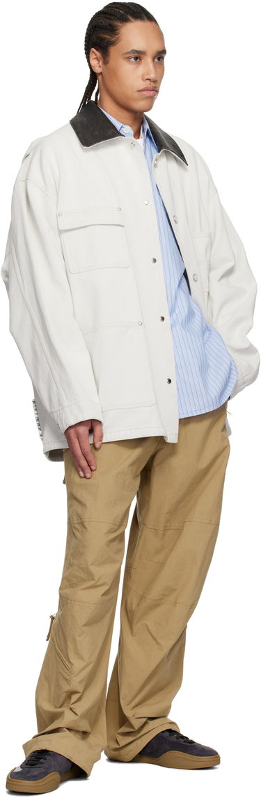Nohavice WOOYOUNGMI WOOYOUNGMI Cotton Parachute Trousers Béžová | W251PT07, 3