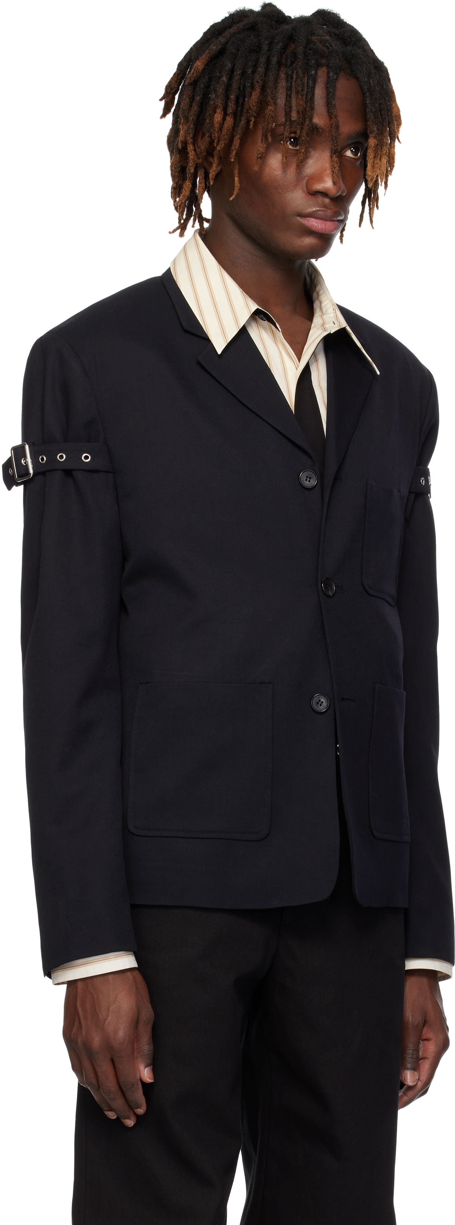 Bunda We11done We11done Belted Blazer Čierna | WD-JK0-25-006-U-NV, 1