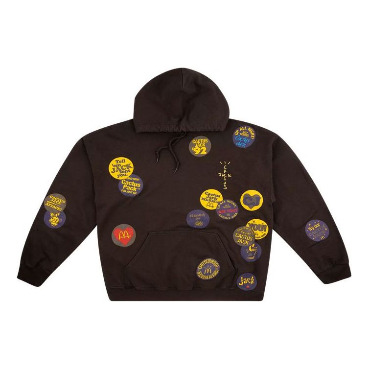 Mikina Cactus Jack by Travis Scott Travis Scott Cactus Jack x McDonald's Logo Patchwork Hoodie Hnedá | TC-22, 0