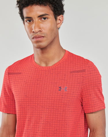 Tričko Under Armour Seamless Grid Tee Červená | 1376921-628, 4