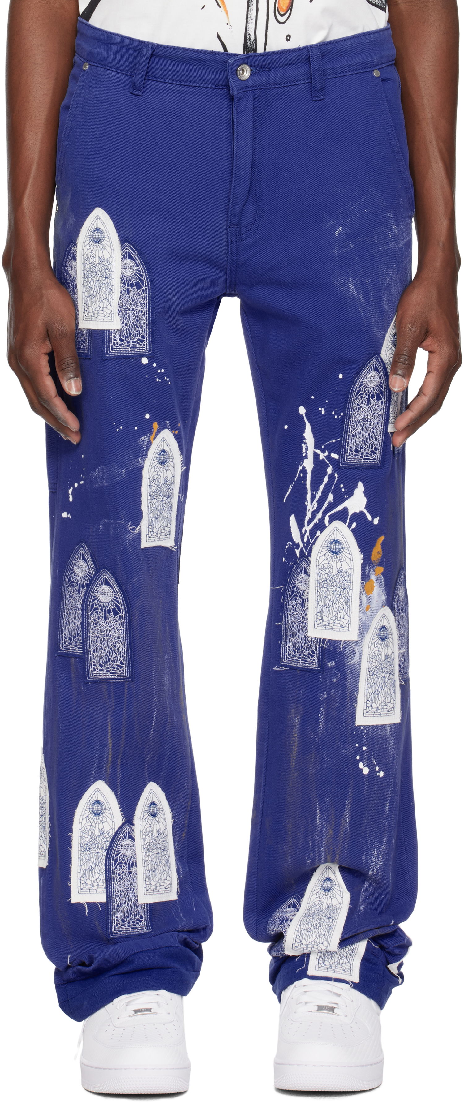 Džínsy Who Decides War Who Decides War Painter Carpenter Jeans Modrá | 1121080010SS25, 0