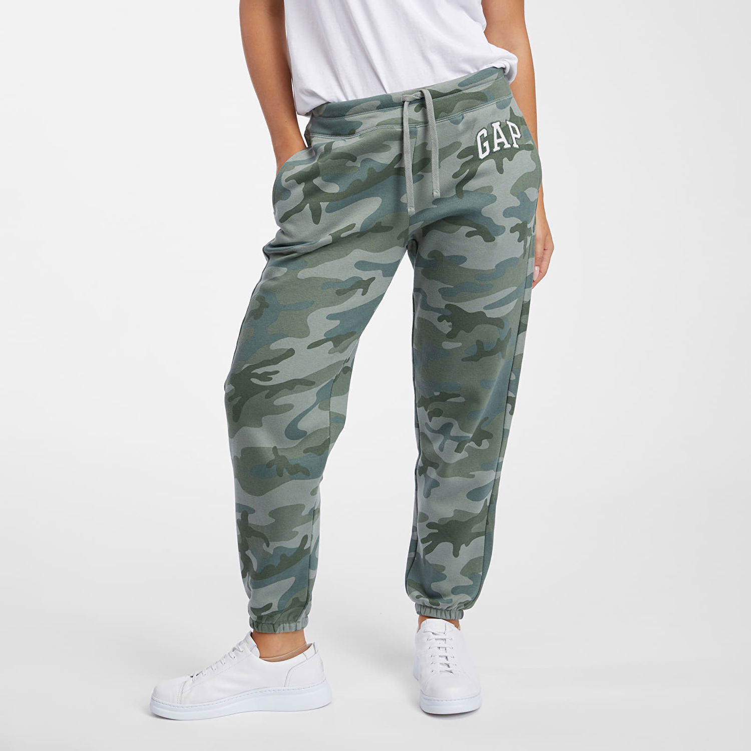 Tepláky GAP Sweatpants Logo Jogger Sweatpants Camo M Šedá | 463492-13, 0