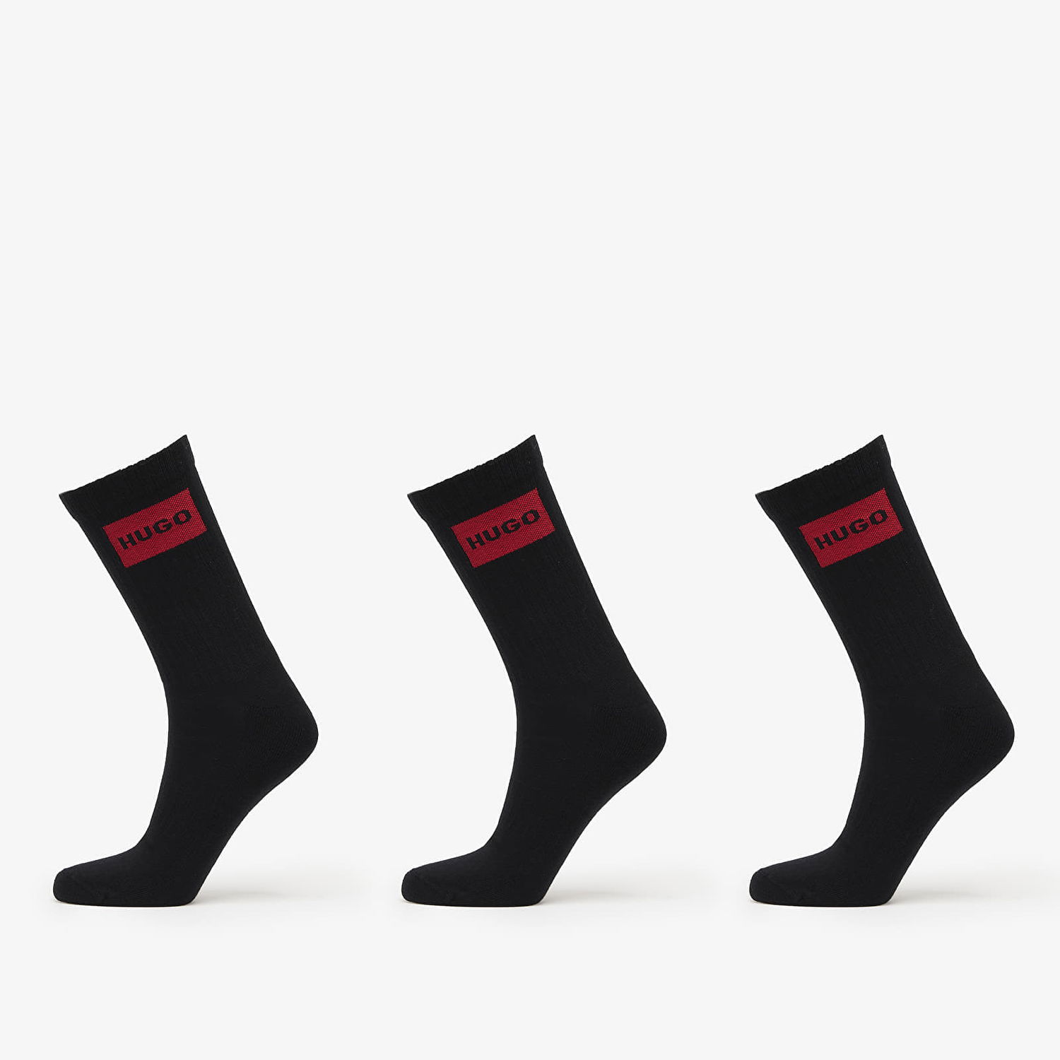 Ponožky BOSS Hugo Men-H-3-Pack Qs Rib Label Cc Black Čierna | 50531515-001, 0