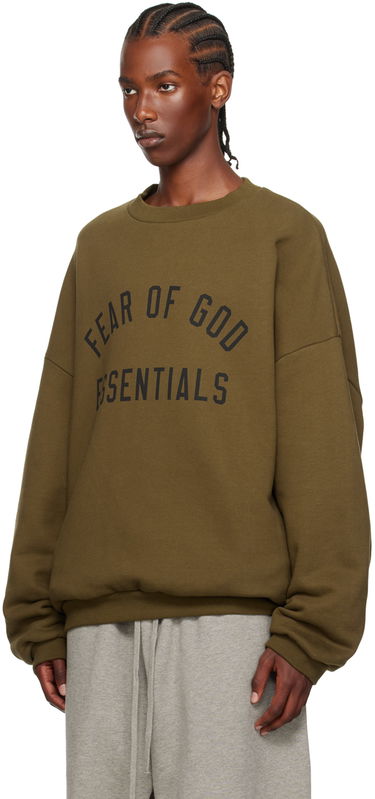 Sveter Fear of God Essentials Crewneck Sweatshirt Zelené | 192BT246264F, 3