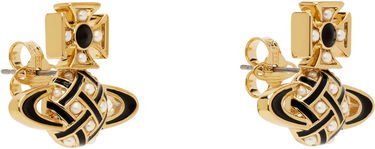 Náušnice Vivienne Westwood Vivienne Westwood Cassie Bas Relief Pearl Earrings Čierna | 62010352-02R844-, 1