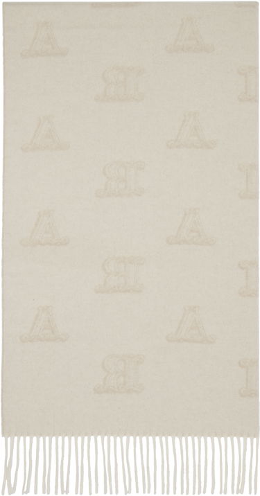 Šál Max Mara Wsklause Monogram Jacquard Fringed Scarf Béžová | 2524546302600, 1