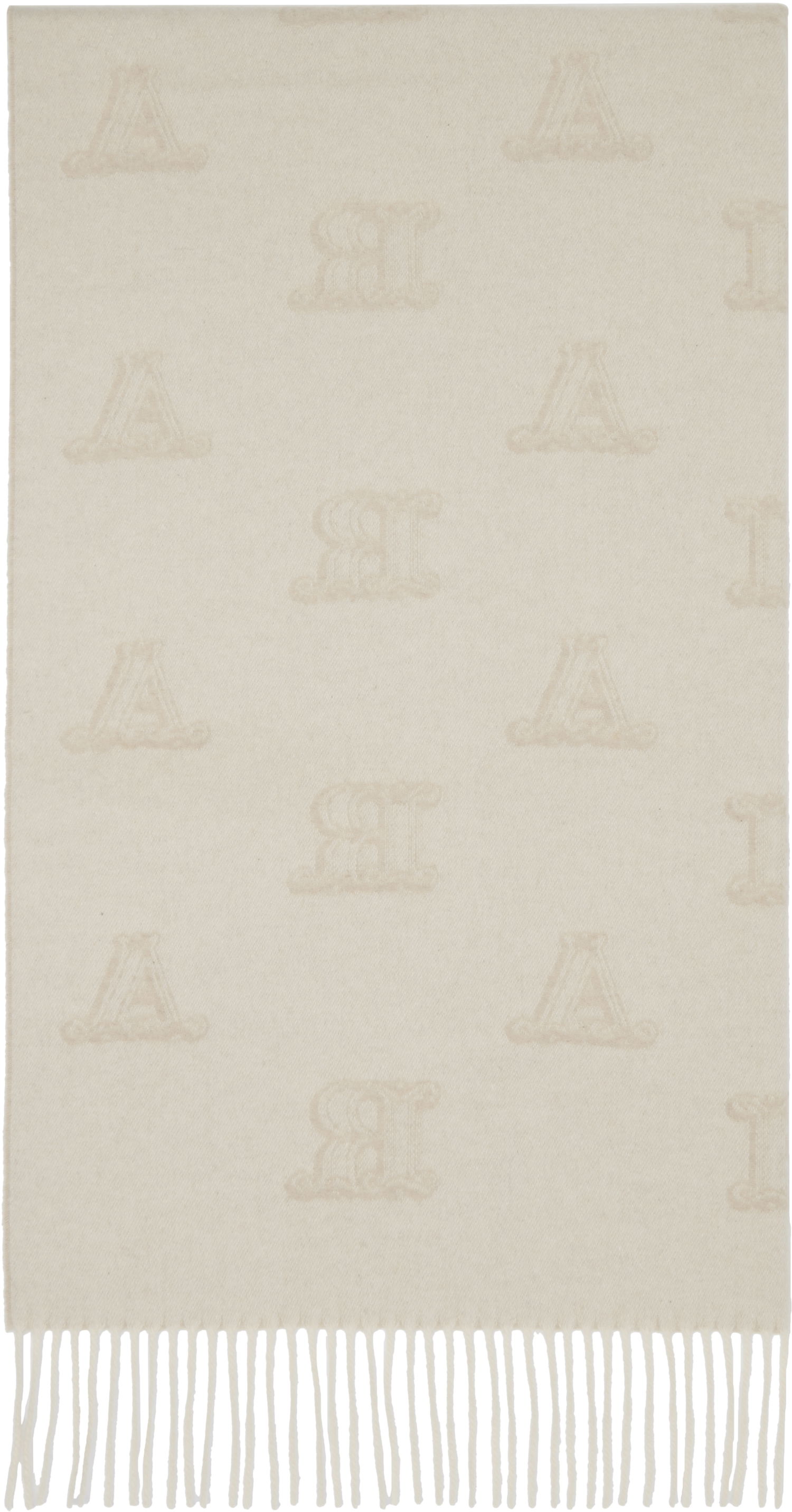 Šál Max Mara Wsklause Monogram Jacquard Fringed Scarf Béžová | 2524546302600, 1