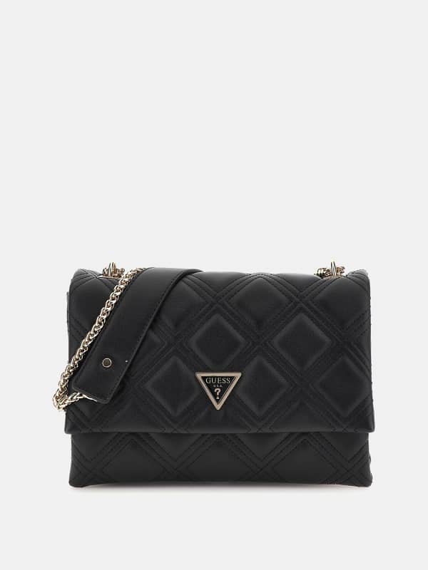 Kabelka GUESS Deesa Quilted Crossbody Čierna | HWQG9224210