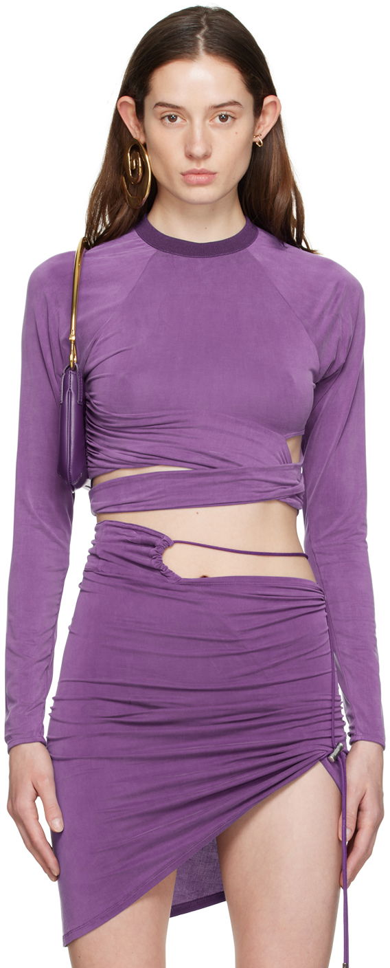 Tričko Jacquemus 'Le T-Shirt Espelho' T-Shirt Fialová | 23E231JS120-2307, 0