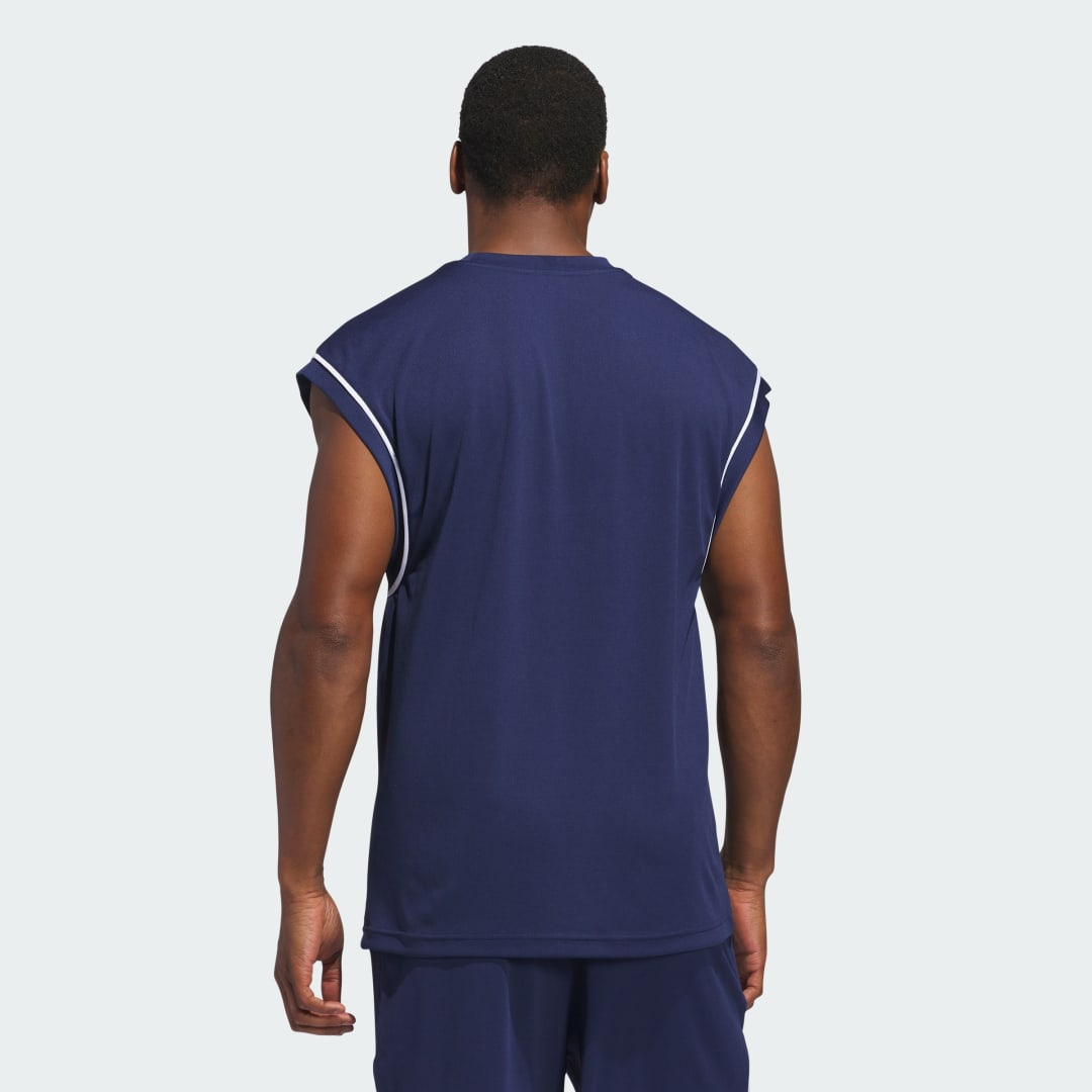 Tielko adidas Performance Sleeveless Basketball Tank Top Modrá | JN4748, 1