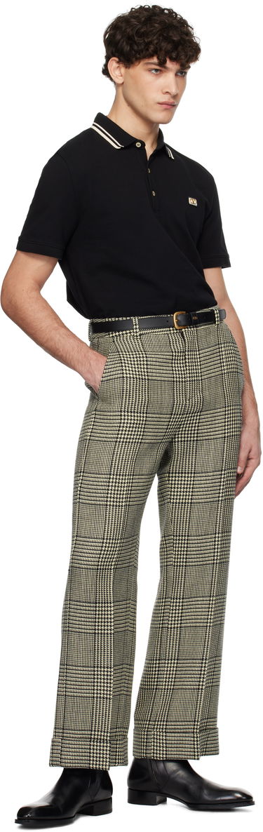 Polo tričko Valentino Cotton Piqué Polo with Patch Čierna | 6V3MH01KAQK, 4