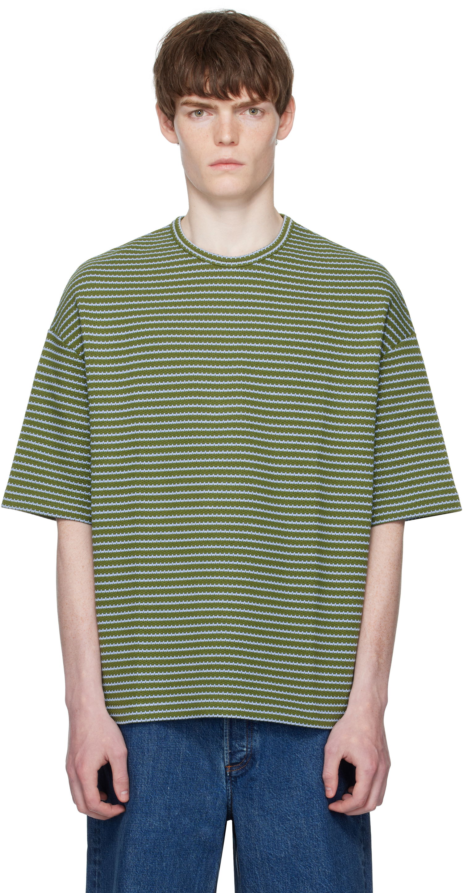 Tričko A.P.C. A.P.C. Bahia Striped T-Shirt Zelené | COHJD-H26231, 0