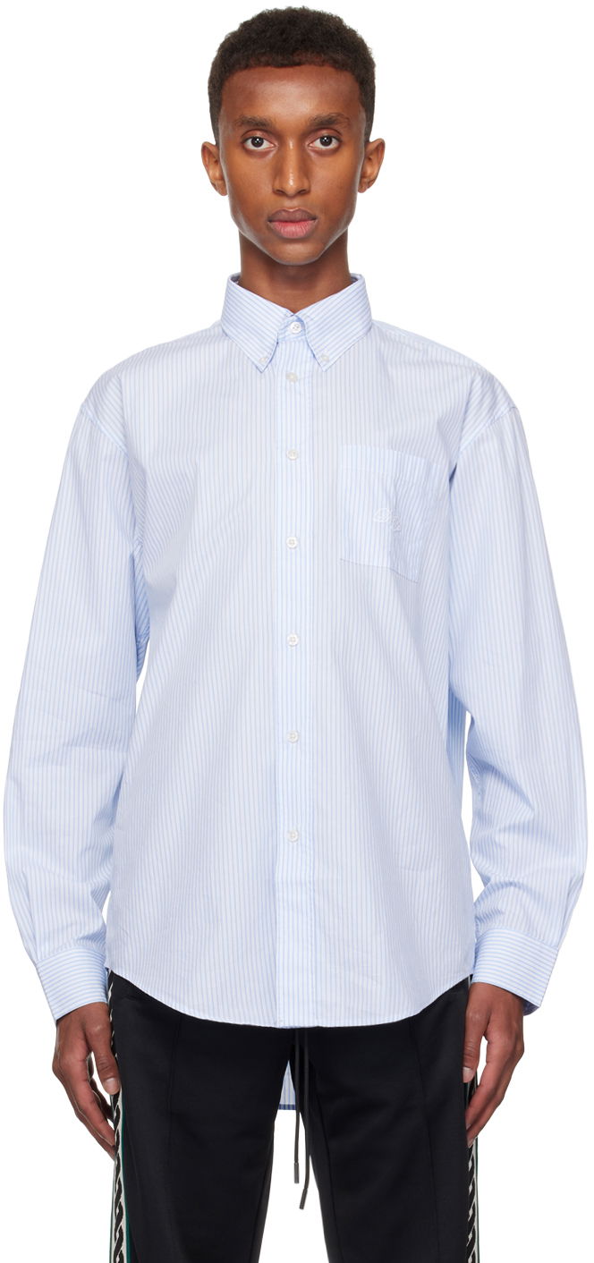 Košeľa Drôle de Monsieur Drôle De Monsieur Striped Shirt Modrá | PERM-SH171-CO151-LBE, 0