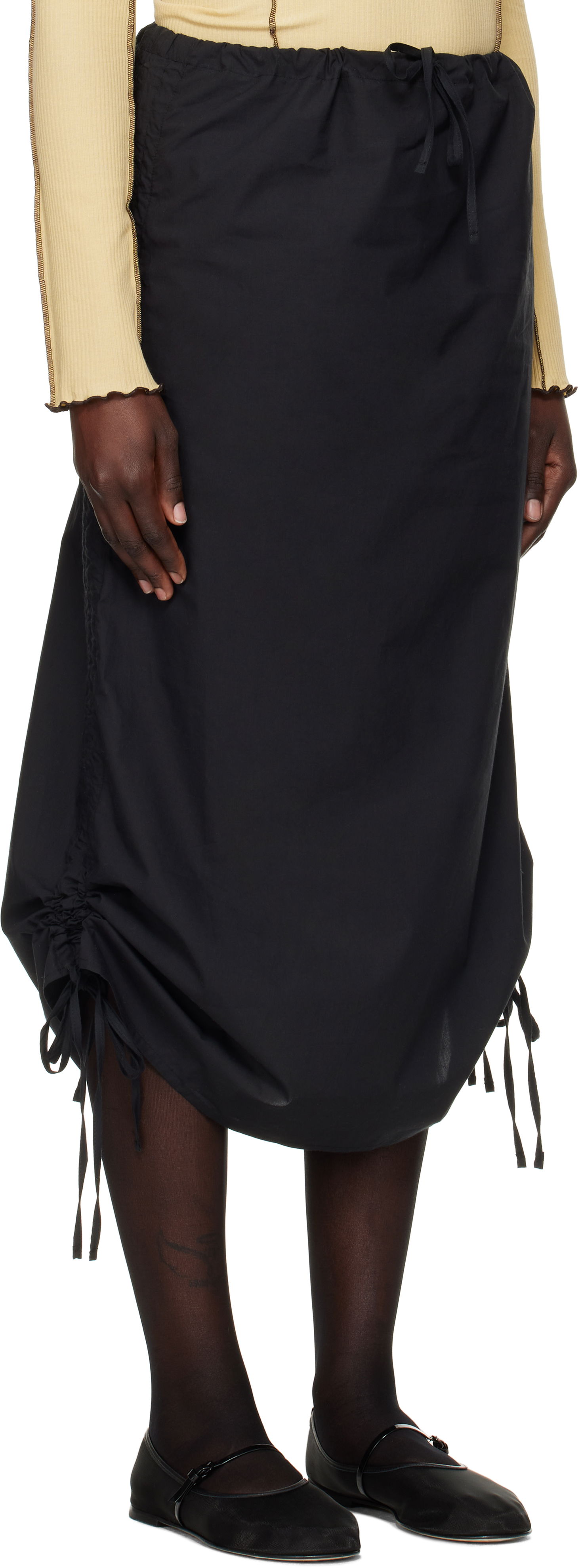 Midi Skirt With Drawstring