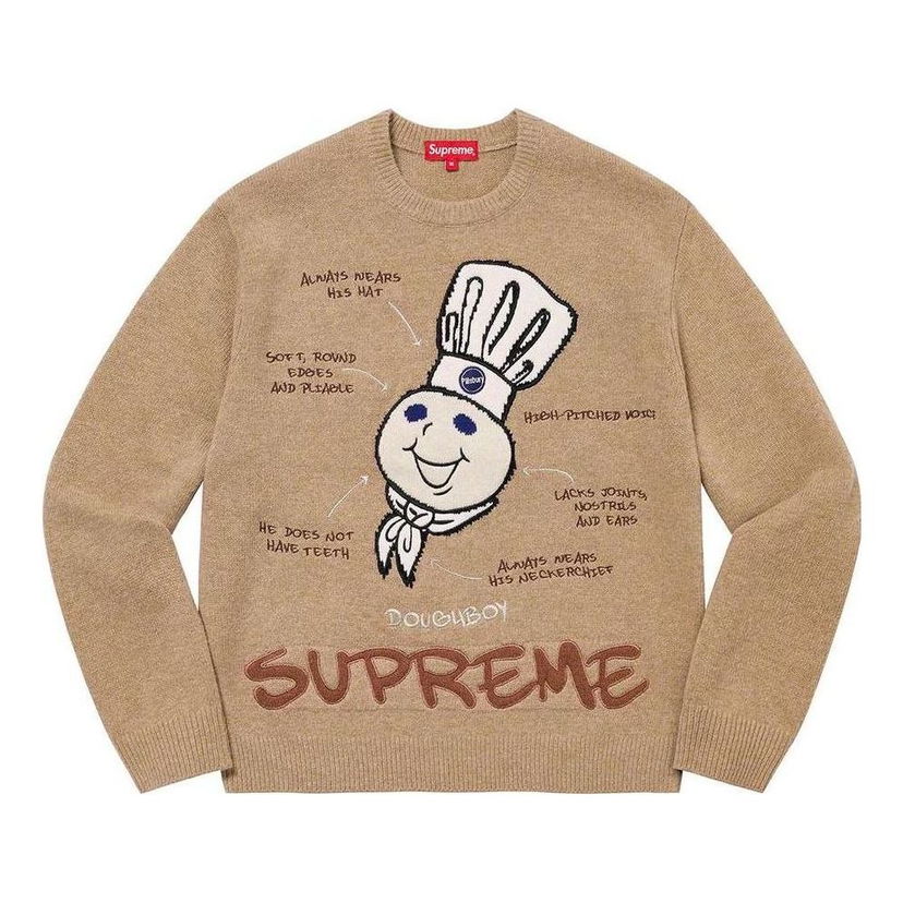 Sveter Supreme Doughboy Graphic Knit Sweater Béžová | SUP-FW22-717