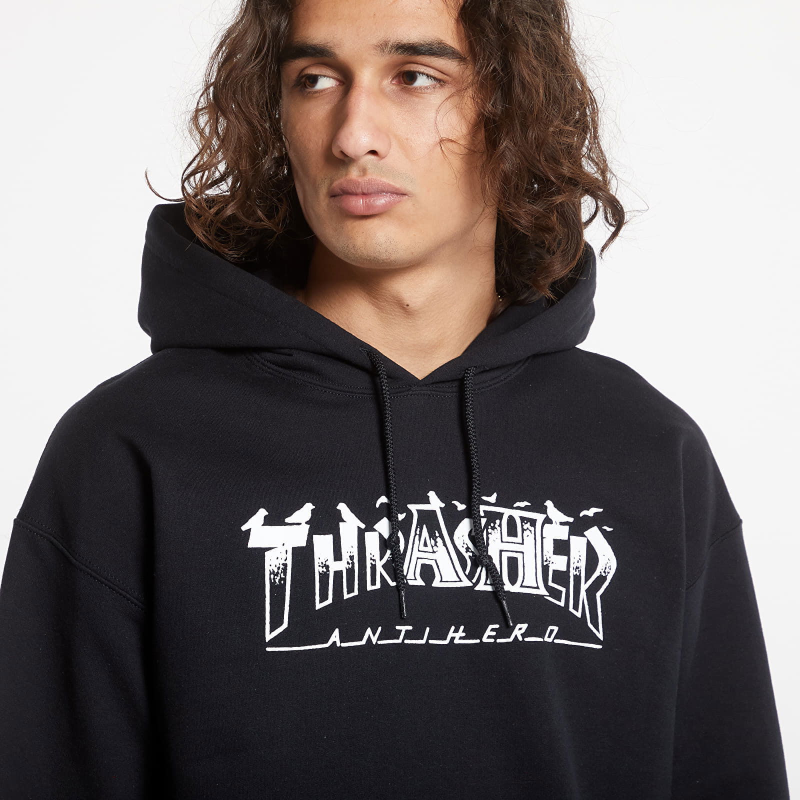 Sweatshirt Hood Pigeon Mag Black