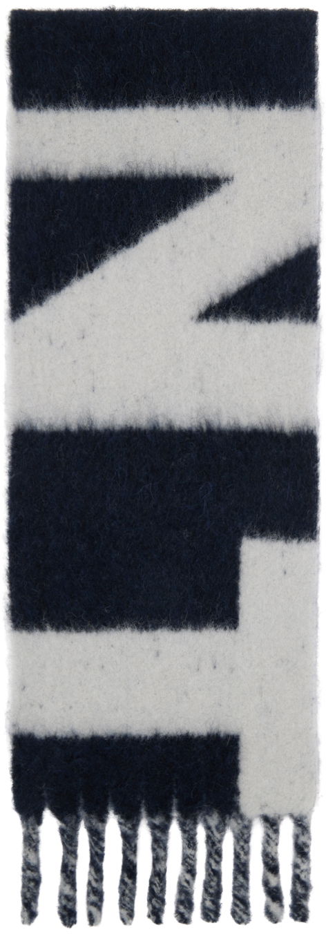 Šál ISABEL MARANT Navy & Gray Loliana Scarf Čierna | EC069XHA-B3C05J, 0