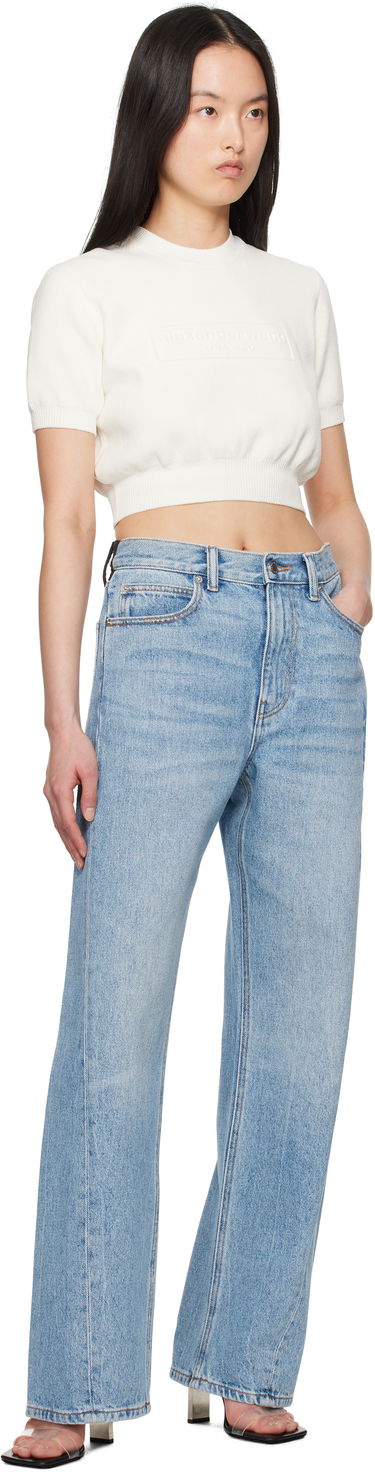 Džínsy Alexander Wang Alexander Wang Logo Balloon Jeans Modrá | 4DC2254767, 3