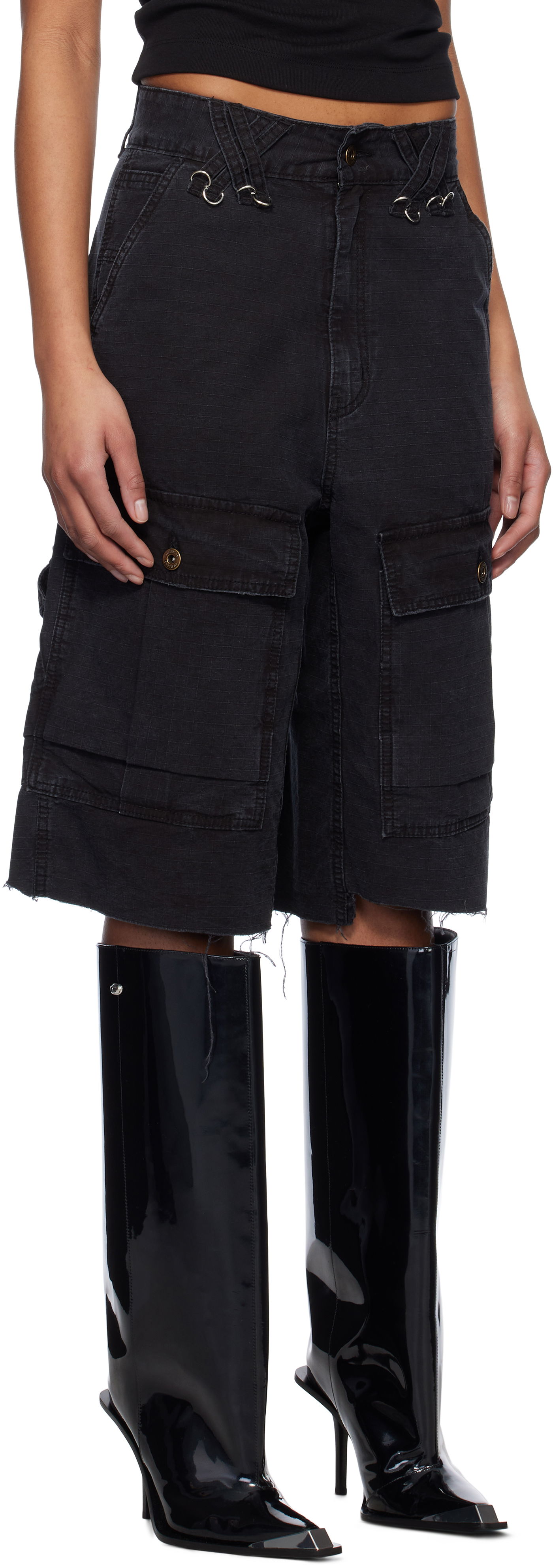 Šortky We11done We11done Military Vintage Shorts Čierna | WD-PT0-25-235-W-BK, 1