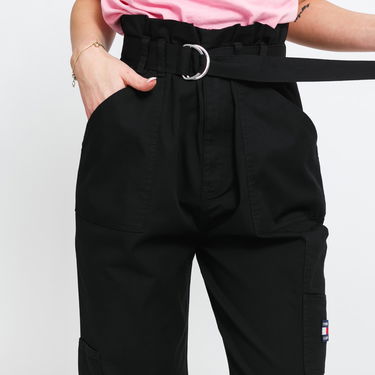 Cargo nohavice Tommy Hilfiger Paperbag Cargo Pant Čierna | DW0DW09741 BDS, 2