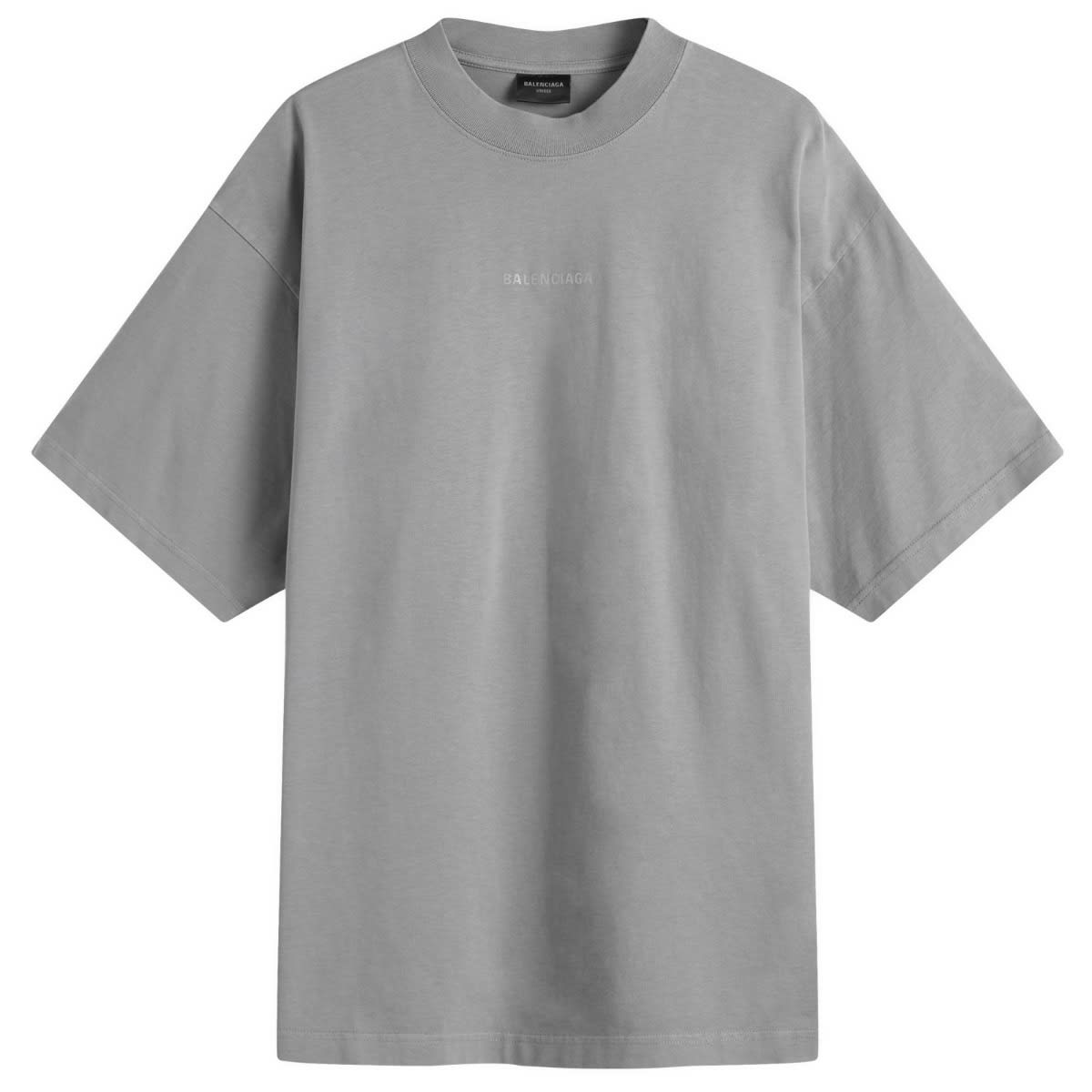 Tričko Balenciaga BB Back Reflective Medium Fit T-Shirt, Size Large Šedá | 764235-TQVN1-1675, 0